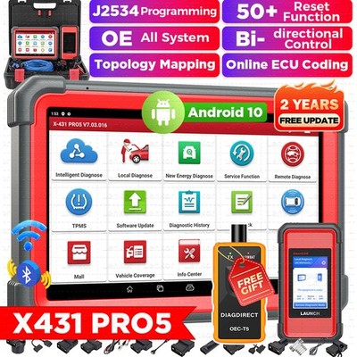 2025 LAUNCH X431 PRO 5 PAD V+ Car Diagnostic Scanner Tool Programming Key Coding