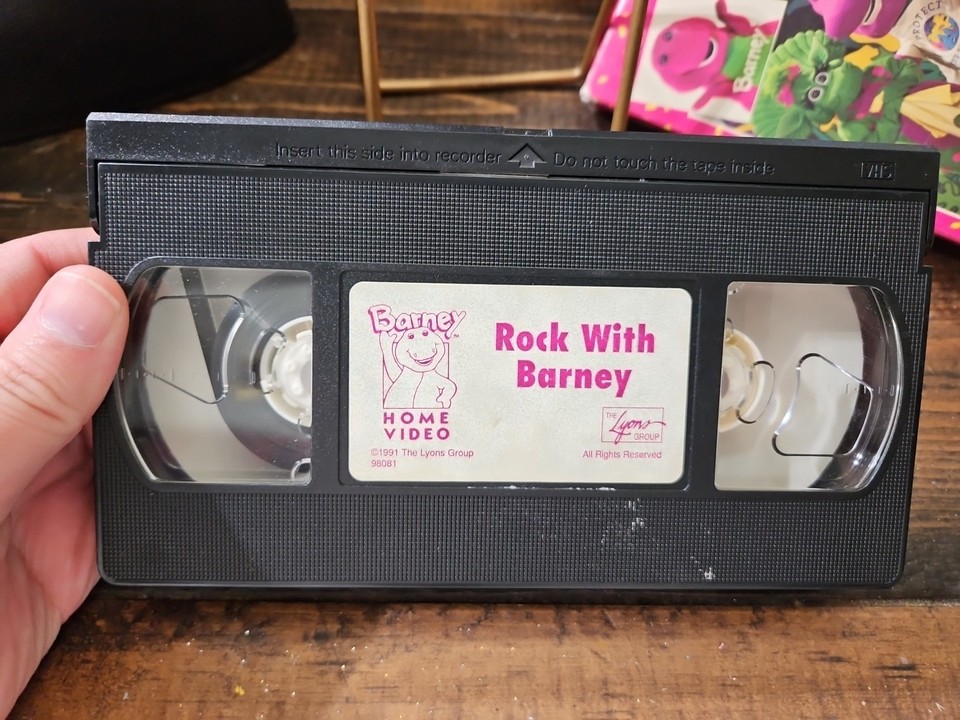 Barney Rock With Barney VHS 1991 Video Tape Sing Along Song Purple ...
