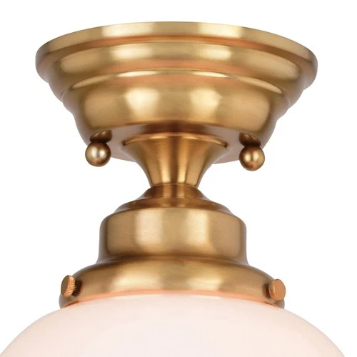 Vaxcel Lighting C0176 Huntley 1 Light 12"W Semi-Flush Ceiling - Brass - Picture 5 of 12