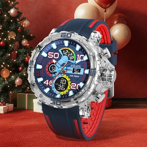 SMAEL 8136 Men's Military Watch 50M Waterproof LED Chronograph Alarm Stopwatch