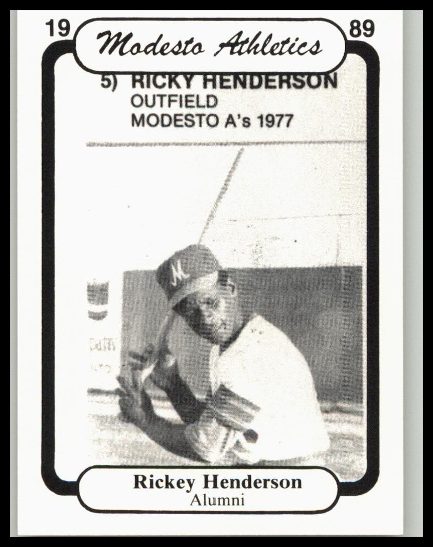 1977 Chong Modesto A's #5 Rickey Henderson