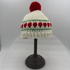 Handmade Crochet Beanie Hat Kids Multicolor Winter Knit Cap