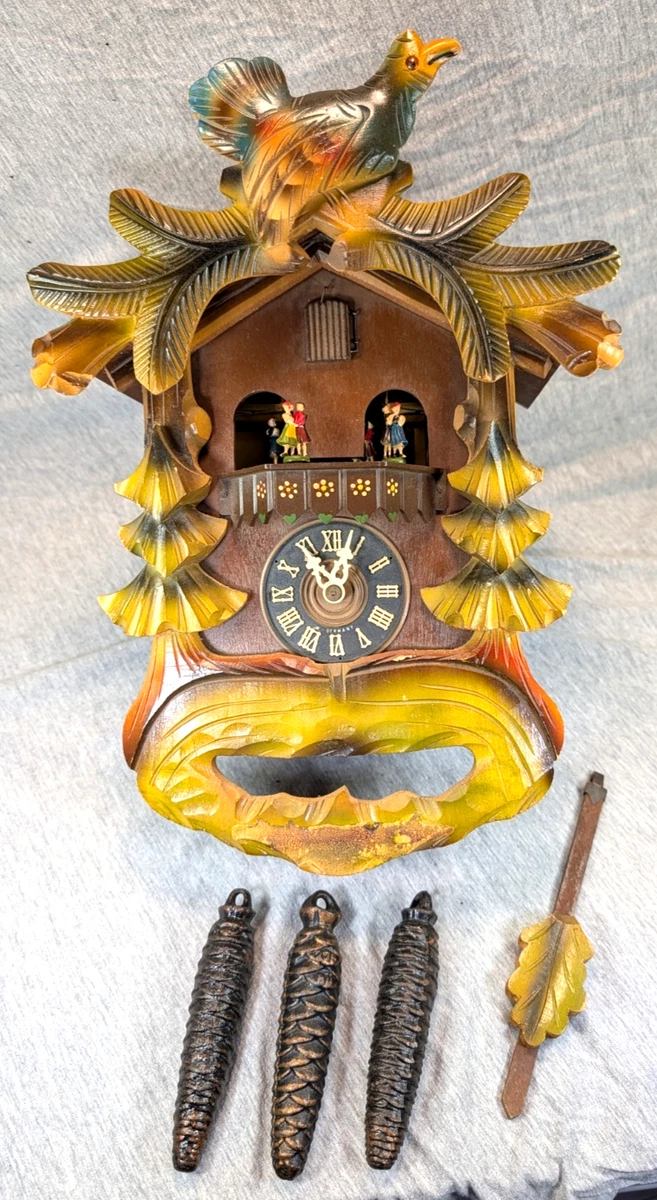 多色布谷鸟钟挂钟| eBay
