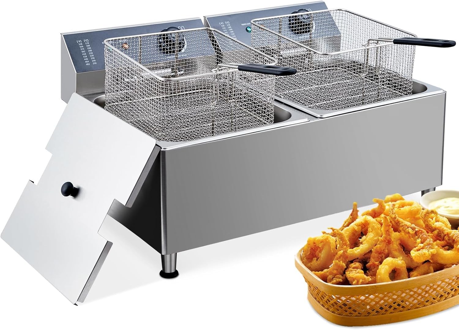 - 304 Stainless Fryer With 2 Extra