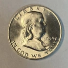 Beautiful Bell Lines BU 1954 D Benjamin Franklin Half