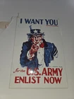 Vintage Ande Rooney, Uncle Sam "I Want You", Porcelain Enameled Sign A6