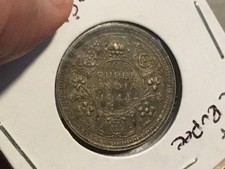 1944 India 1/2 Rupee .500 Silver World Coin, Circulated, Worth a Look!