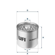 24.360.00 Filtro carburante Ufi