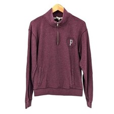 PINK Victorias Secret 1/4 Zip Sweatshirt Womens S Purple Pullover