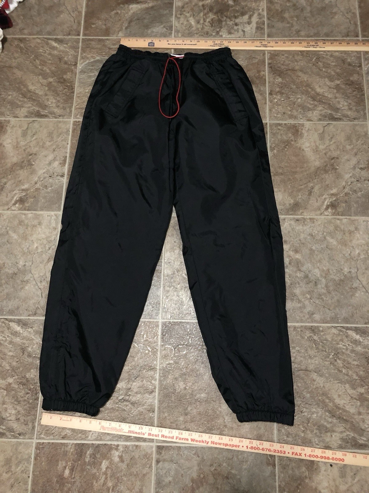Vintage 90s Marlboro Unlimited Fleece Lined Nylon Pants Size Medium Outdoor