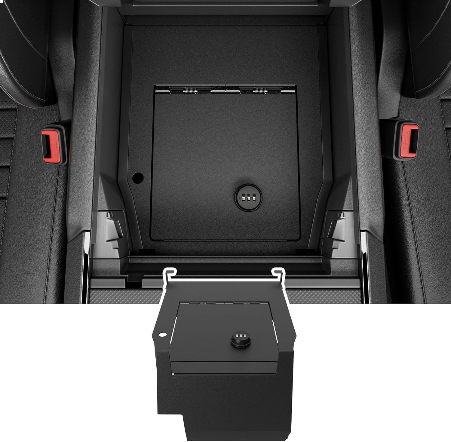For 2021-2025 Ford F150 Center Console Safe Organizer Lock Box Safe Vault