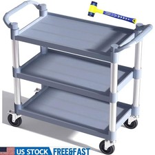 Large Utility Cart W/ Wheels Heavy Duty Trolley Ergonomic Handle Easy Assemble