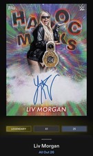 2026 Topps WWE Slam All Out Liv Morgan Green Rainbow Havoc Marks Auto 25cc