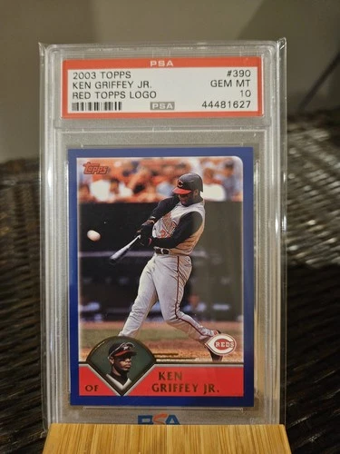 KEN GRIFFEY JR. - 2003 TOPPS "RED TOPPS LOGO" - CINCINNATI REDS - LEGACY PSA 10