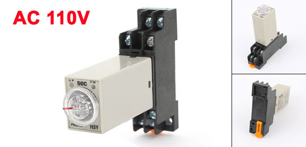 AC 110V H3Y-2 Power On Time Delay Relay Solid State Timer 0-60S DPDT Socket