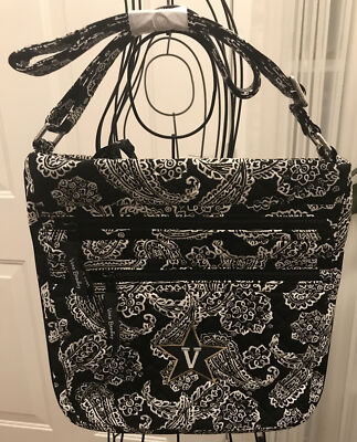 New Vera Bradley Vanderbilt University Triple Zip Hipster Crossbody Commodores