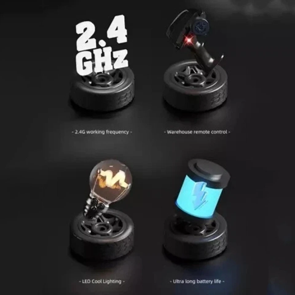 AE86 1:64 RC Drift Car 2.4G High-Speed Racing Car Four-Wheel Mini Desktop Remote - Image 4 of 4