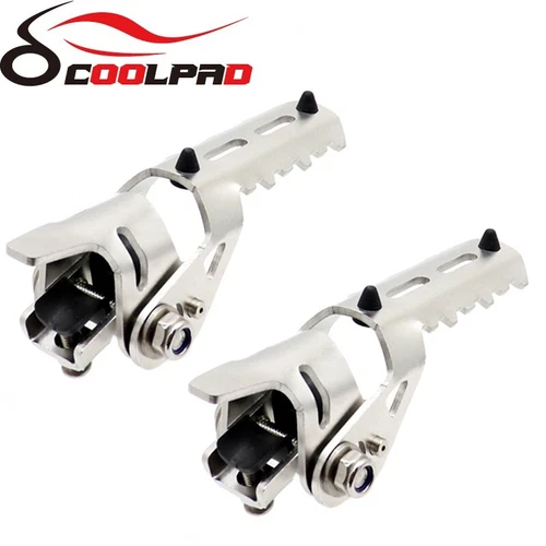 Front Foot Pegs Folding Footrests Clamp For Honda CRF1000L Africa Twin CRF 1000 - Picture 6 of 12