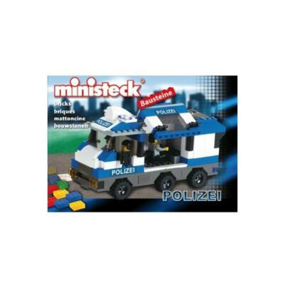 Ministeck Bausteine Polizeiwagen Polizei Auto Mannschaftswagen kompatibel Neu