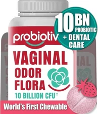 World’s First Chewable Female Vaginal Probiotics 10 Billion CFU Odor PH Balance
