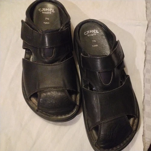 Camel Herren Sandalen Pantoletten  Sandaletten Slipper Gr. 40  / 41 TUNIS SCHWA