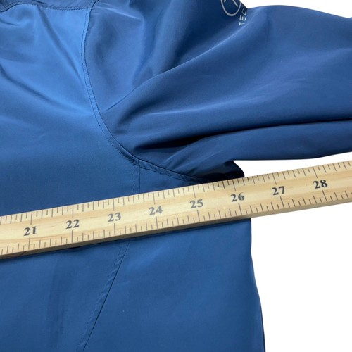 Xl T-Tech Tumi Blue Lightweight Full-Zip Jacket Mens Hood Windbreaker Rain Coat - Picture 15 of 18