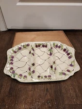 NEW RARE VINTAGE Centrum Madeline by Patricia Brubaker Large Divided Platter