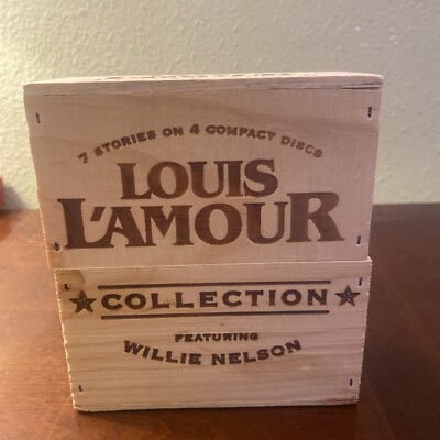 Louis L'Amour Collection 7 Stories on 4 CDs in Wooden Box Read by Willie Nelson