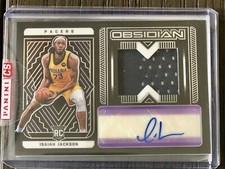 2021 Panini Obsidian Purple Isaiah Jackson RC Auto Patch 30/49 Sealed By Panini