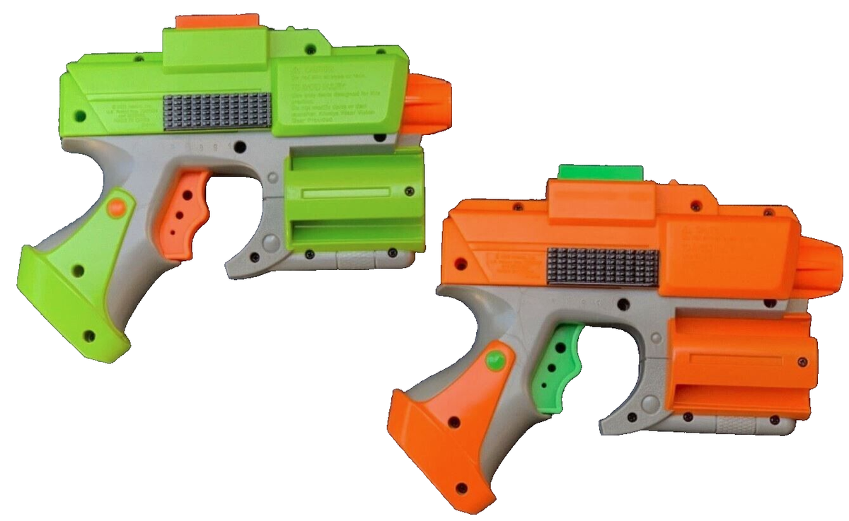 NERF Tactical Green Orange Crossfire Pistol Handgun Soft Dart Gun