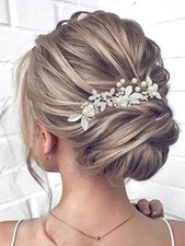 Pearl Bride Wedding Hair Pins Leaf Bridal Hair 1 Count Pack of 1 Silver