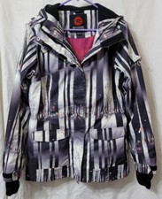 Rossignol Ski /snowboarding Hooded Jacket - Night N Day Pattern - Women's Medium