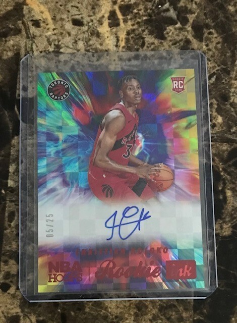 2022-23 Panini NBA Hoops Christian Koloko Red Rookie Ink Auto #/25
