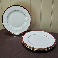 Wedgwood EMPRESS RUBY Bone China England 8” Salad Plate Lot of 4 Plates