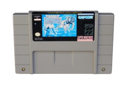 Saturday Night Slammasters NTSC SNES Super Nintendo SNS-ZW-USA Capcom