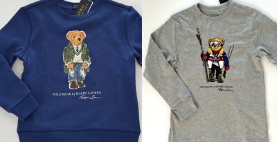 NWT, Boys POLO RALPH LAUREN Set of 2. Polo Bear Sweatshirt + T-Shirt. M(10-12)