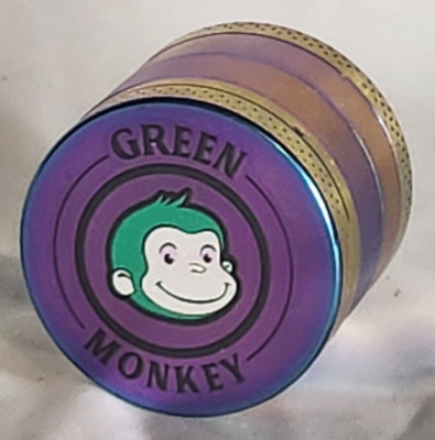 Green Monkey 38mm Purple Capuchin Grinder - Zinc Metal - 4-Piece Herb Grinder