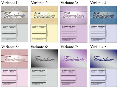Terminkarten neutral universell Beauty Massage Wellness Nagelstudio Fusspflege