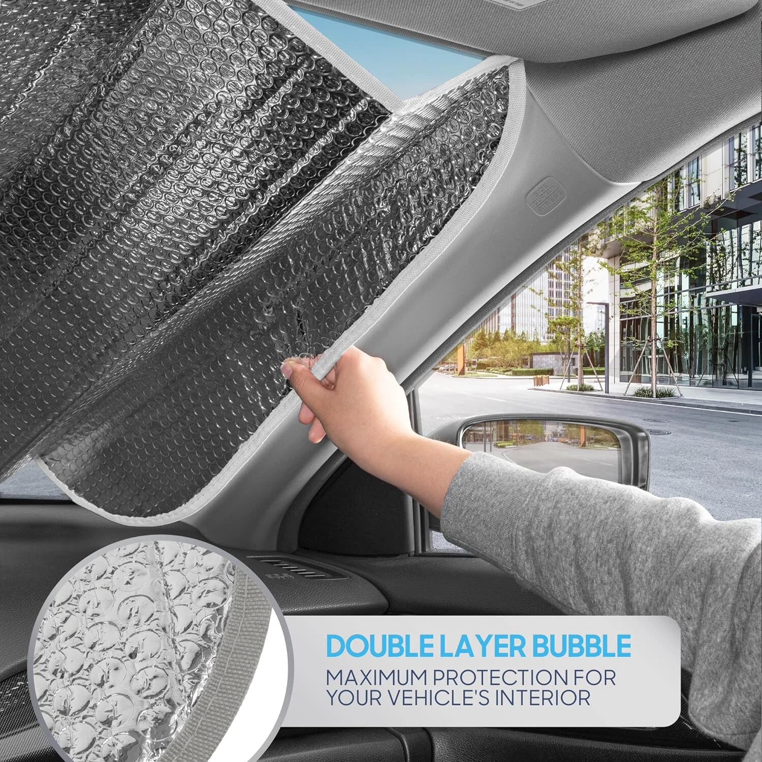 For KIA New New Large 57x27 Eagle Car Foldable Window Windshield Sun Shade Set