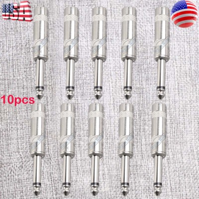 1/4 Inch for MONO TS for Heavy Duty Audio Speaker Guitar Cable Connector Plug  