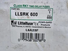 Littelfuse LLSRK600 POWR-PRO 600 A Class RK1 Time-Delay Current-Limiting Fuse