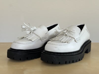 h&m white loafers