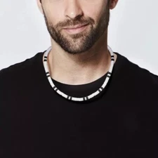 Coconut Shell Polymer Clay Beads Necklace for Men Women Handmade Vocation Choker