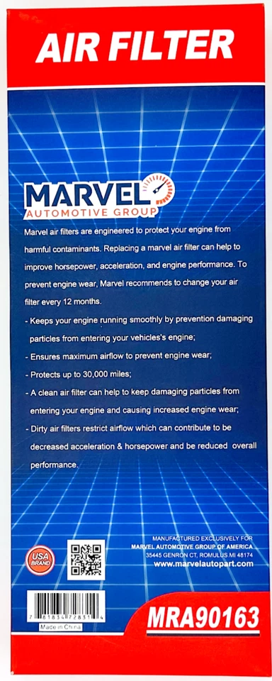 Filtro de aire para Chevrolet Express 2500 2018-2025 4,3 L 6,6 L MRA90163 (84612001) Foto 3 de 4