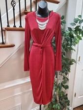 Fashion Nova Burgundy Be Honest Tie Front Knee Length Midi Dress XL