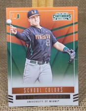 2015 Panini Contenders David Thompson School Colors Card #49 U. of Miami Mets A3