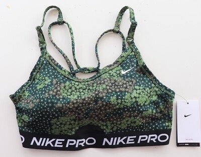NIKE PRO DRI FIT INDY FLORAL SPORTS TRAINING GYM BRA DM0568-328 WOMEN M L