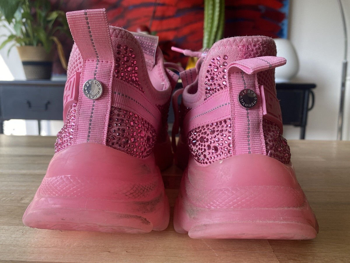 Steve Madden Pink Sparkly Trainers Womens Size UK 6 SMNY90 | eBay UK