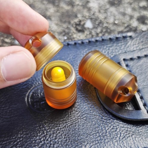PEI Titanium Alloy Waterproof Pill Holder Case EDC Portable Keychain Pendant - Picture 11 of 17
