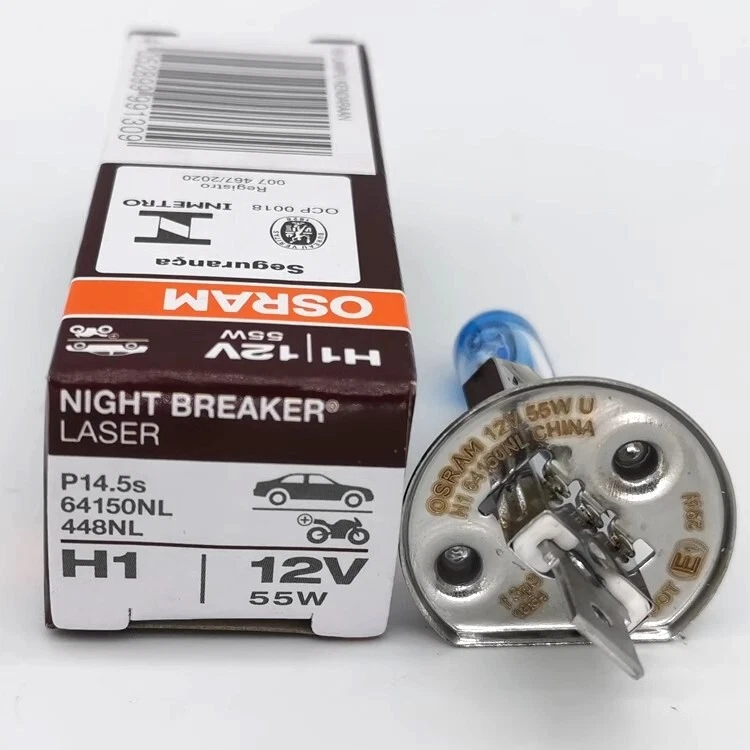 Osram Night Breaker LÁSER 64150NL 12V55W H1 +150% luz + 150m lámpara de luz de cabeza Foto 2 de 4